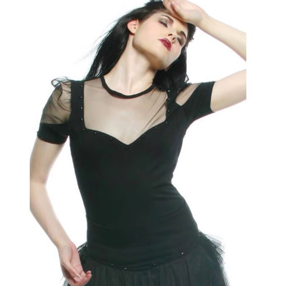 Lip Service Black Mesh Top